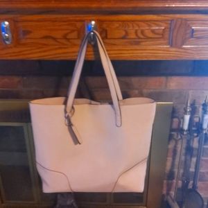 Large vegan leather tote bag